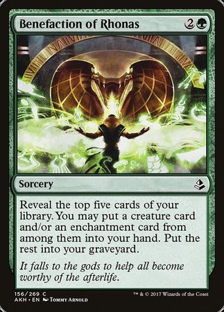 Benefaction of Rhonas [Amonkhet] | The Time Vault CA