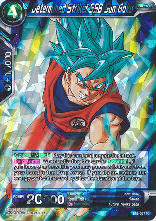 Determined Striker SSB Son Goku (Shatterfoil) (BT2-037) [Dragon Brawl] | The Time Vault CA