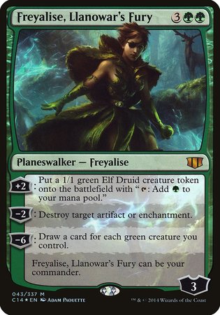 Freyalise, Llanowar's Fury (Commander 2014) [Commander 2014 Oversized] | The Time Vault CA