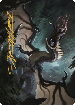 Brainstealer Dragon Art Card (Gold-Stamped Signature) [Commander Legends: Battle for Baldur's Gate Art Series] | The Time Vault CA