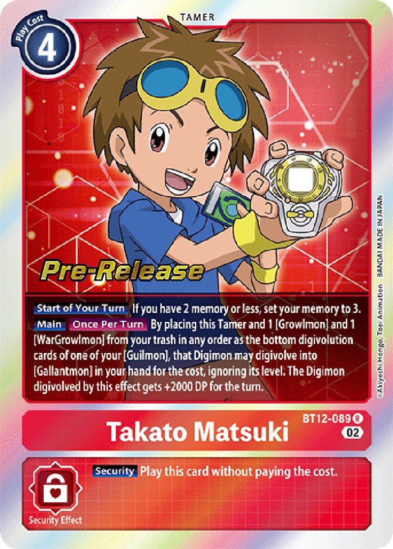 Takato Matsuki [BT12-089] [Across Time Pre-Release Cards] | The Time Vault CA