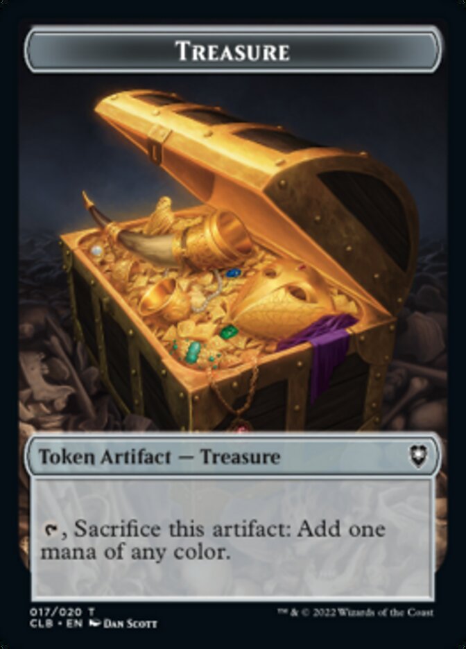 Treasure // Knight Double-sided Token [Commander Legends: Battle for Baldur's Gate Tokens] | The Time Vault CA