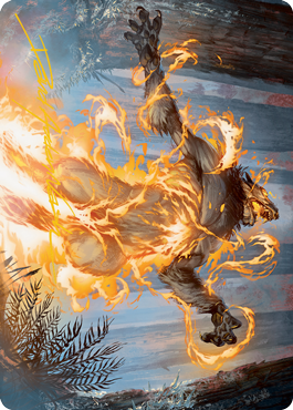 Burn the Accursed Art Card (Gold-Stamped Signature) [Innistrad: Midnight Hunt Art Series] | The Time Vault CA