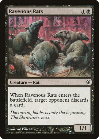 Ravenous Rats [Duel Decks: Izzet vs. Golgari] | The Time Vault CA