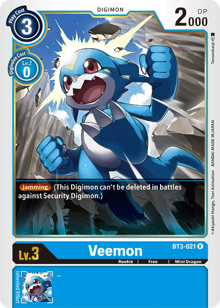 Veemon [BT3-021] [Release Special Booster Ver.1.5] | The Time Vault CA