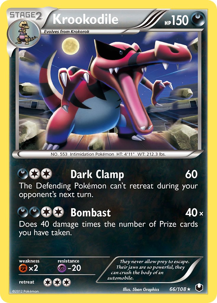 Krookodile (66/108) (Cosmos Holo) (Blister Exclusive) [Black & White: Dark Explorers] | The Time Vault CA