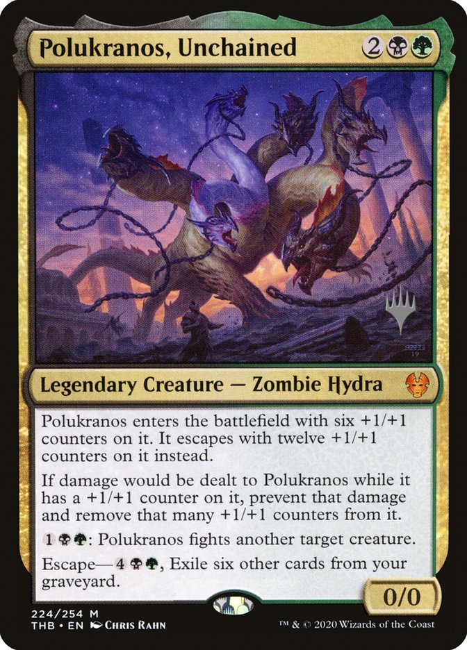 Polukranos, Unchained (Promo Pack) [Theros Beyond Death Promos] | The Time Vault CA