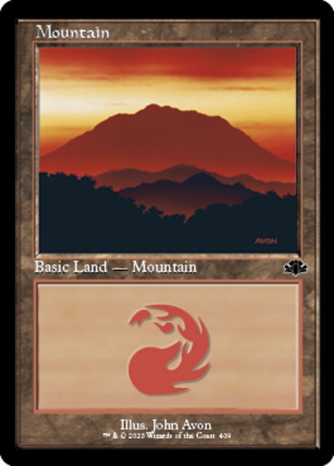 Mountain (409) (Retro) [Dominaria Remastered] | The Time Vault CA