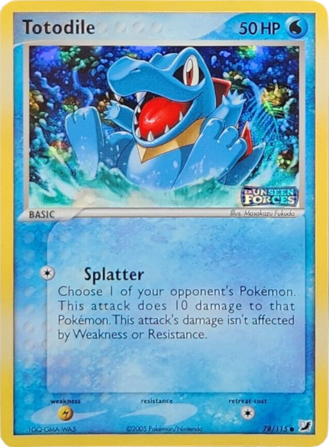 Totodile (78/115) (Stamped) [EX: Unseen Forces] | The Time Vault CA