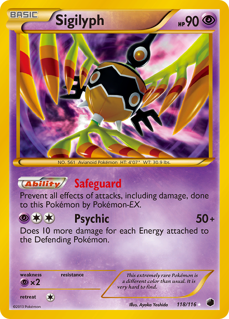 Sigilyph (118/116) [Black & White: Plasma Freeze] | The Time Vault CA