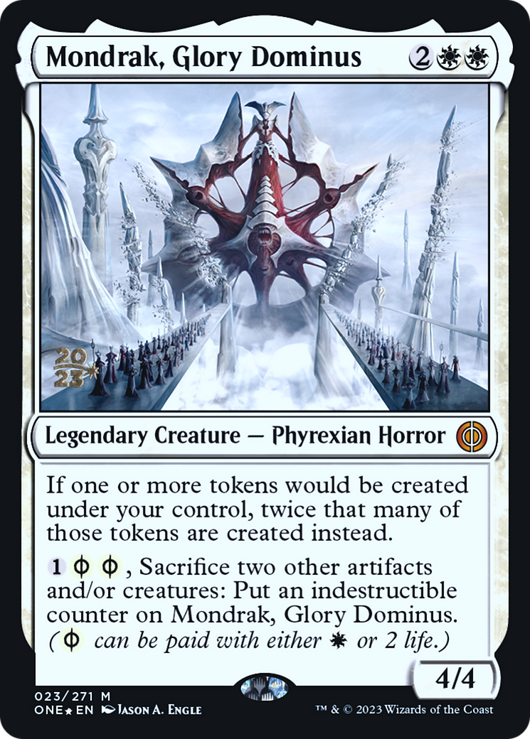 Mondrak, Glory Dominus [Phyrexia: All Will Be One Prerelease Promos] | The Time Vault CA