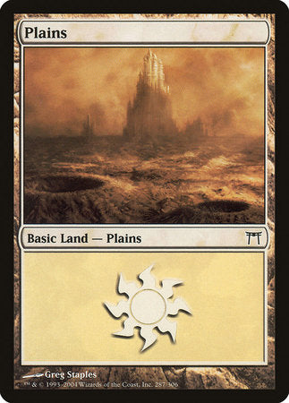 Plains (287) [Champions of Kamigawa] | The Time Vault CA