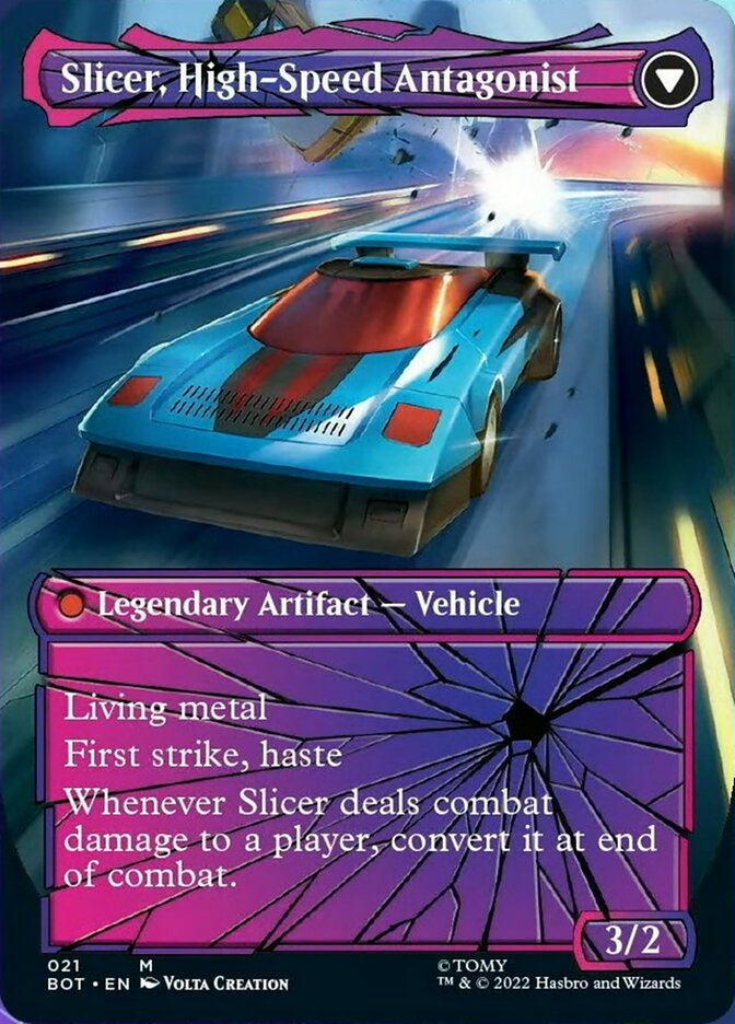 Slicer, Hired Muscle // Slicer, High-Speed Antagonist (Shattered Glass) [Universes Beyond: Transformers] | The Time Vault CA