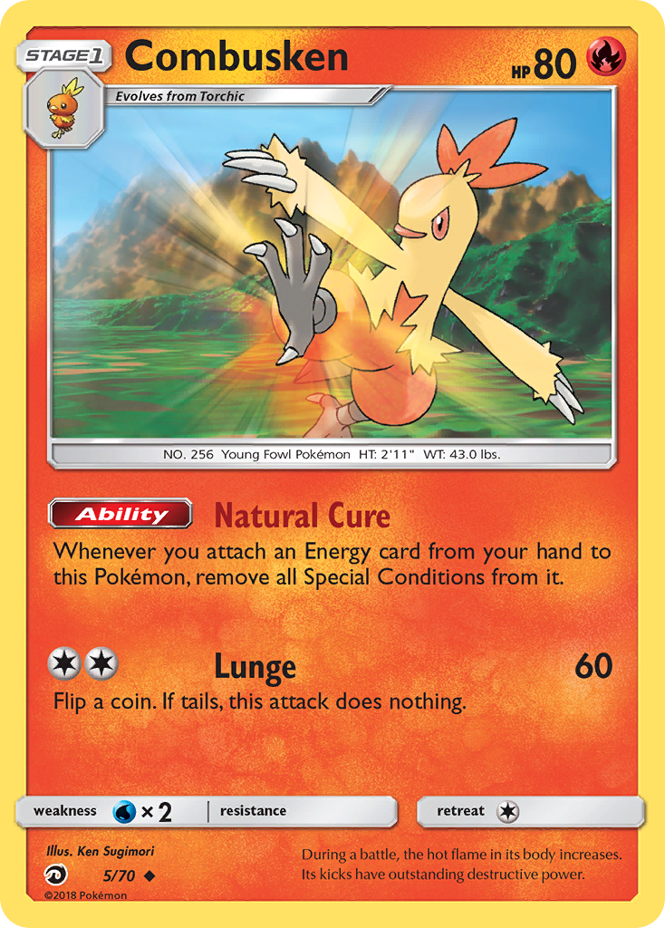 Combusken (5/70) [Sun & Moon: Dragon Majesty] | The Time Vault CA