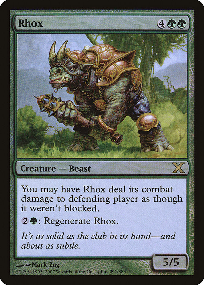 Rhox (Premium Foil) [Tenth Edition] | The Time Vault CA