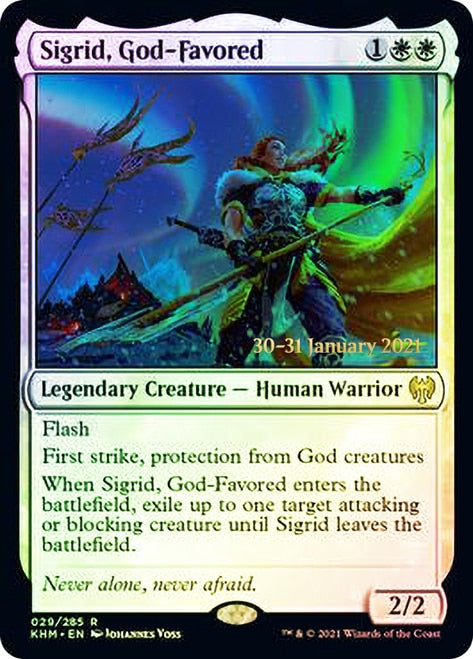 Sigrid, God-Favored  [Kaldheim Prerelease Promos] | The Time Vault CA