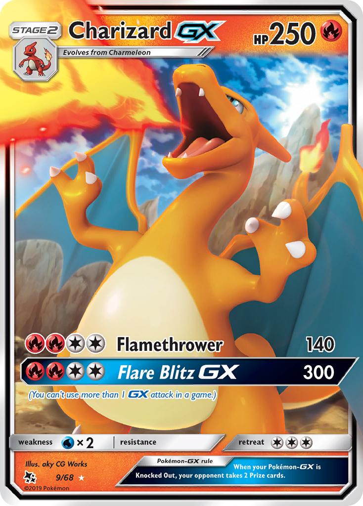 Charizard GX (9/68) [Sun & Moon: Hidden Fates] | The Time Vault CA