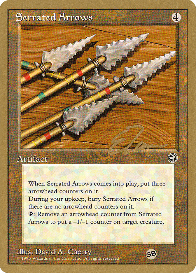 Serrated Arrows (Eric Tam) (SB) [Pro Tour Collector Set] | The Time Vault CA