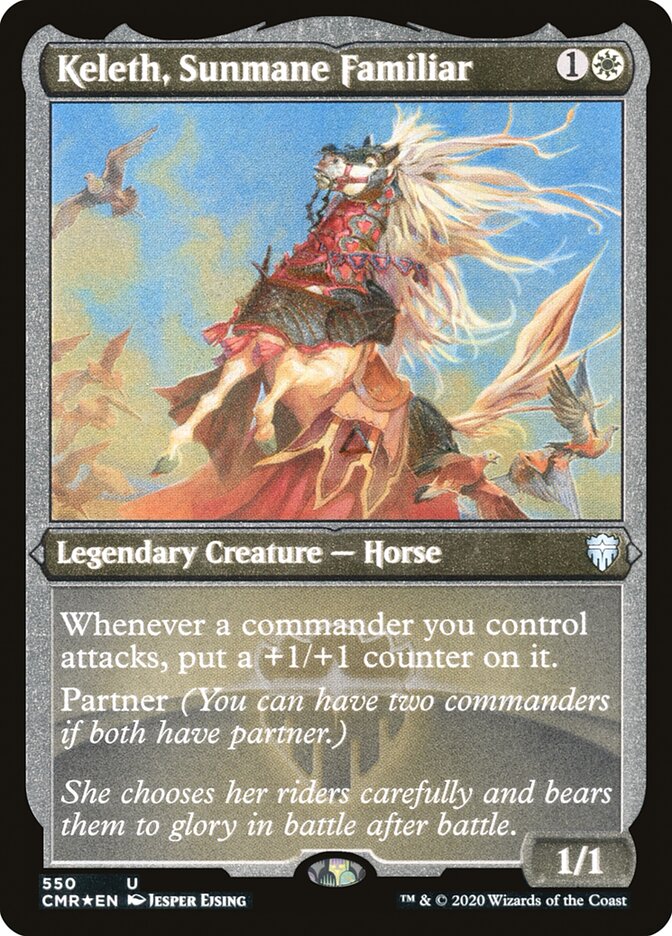 Keleth, Sunmane Familiar (Foil Etched) [Commander Legends] | The Time Vault CA