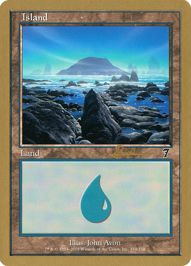 Island (ar334) (Antoine Ruel) [World Championship Decks 2001] | The Time Vault CA