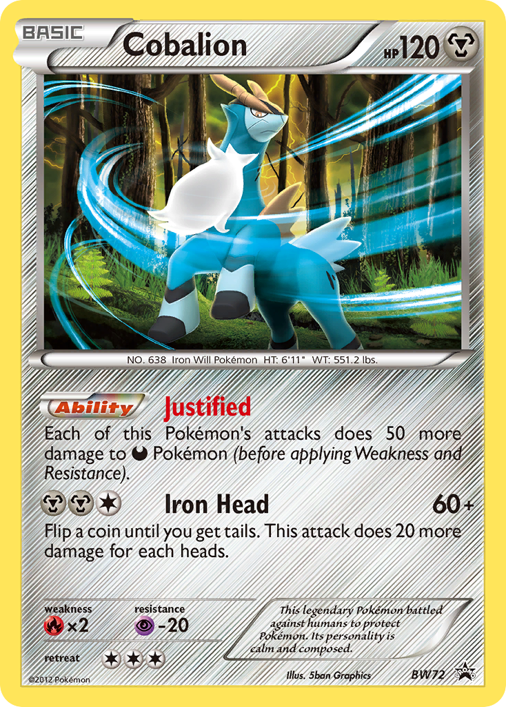 Cobalion (BW72) [Black & White: Black Star Promos] | The Time Vault CA