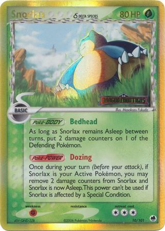 Snorlax (10/101) (Delta Species) (Stamped) [EX: Dragon Frontiers] | The Time Vault CA