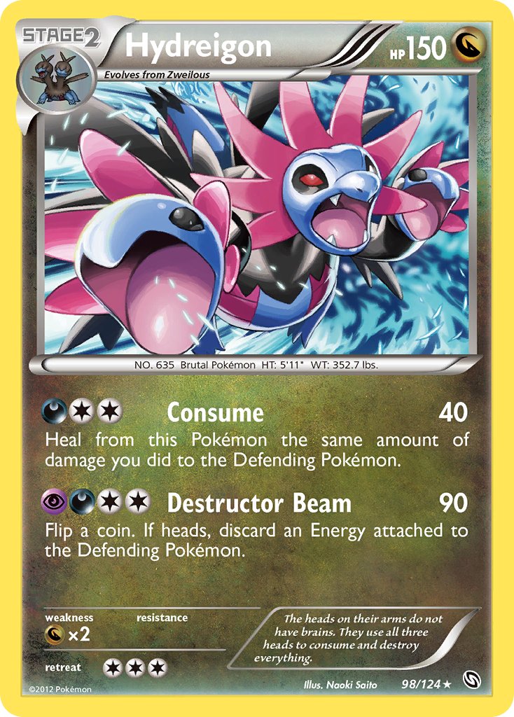 Hydreigon (98/124) (Cracked Ice Holo) (Theme Deck Exclusive) [Black & White: Dragons Exalted] | The Time Vault CA