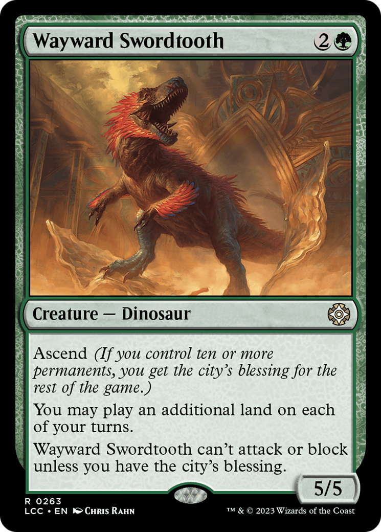 Wayward Swordtooth [The Lost Caverns of Ixalan Commander] | The Time Vault CA