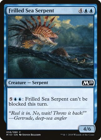 Frilled Sea Serpent [Core Set 2019] | The Time Vault CA