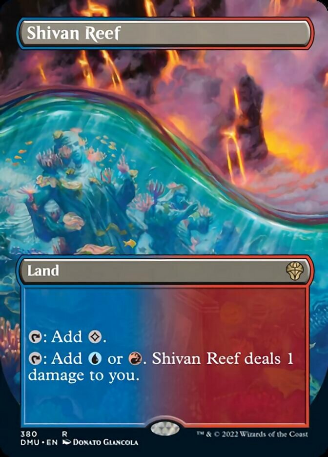 Shivan Reef (Borderless Alternate Art) [Dominaria United] | The Time Vault CA