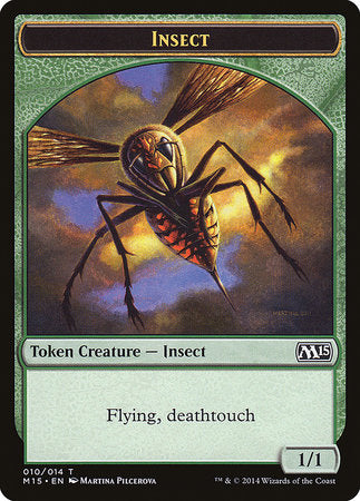Insect Token (Deathtouch) [Magic 2015 Tokens] | The Time Vault CA