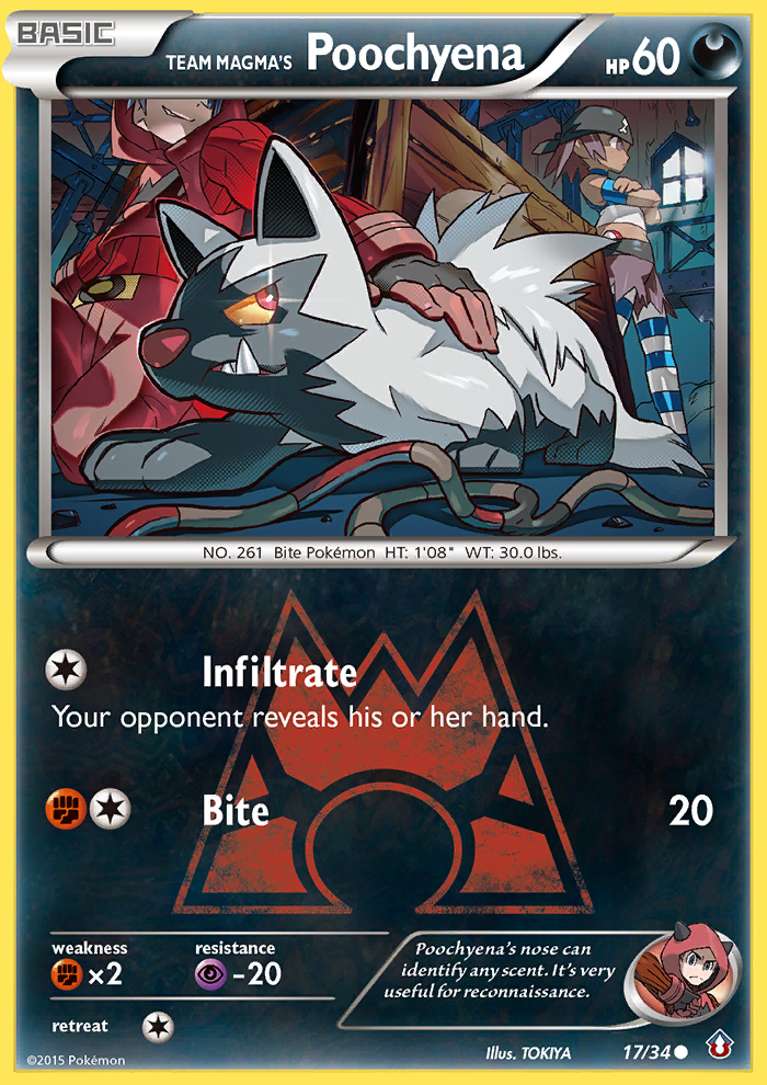 Team Magma's Poochyena (17/34) [XY: Double Crisis] | The Time Vault CA