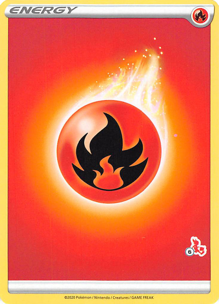 Fire Energy (Cinderace Stamp #6) [Battle Academy 2022] | The Time Vault CA
