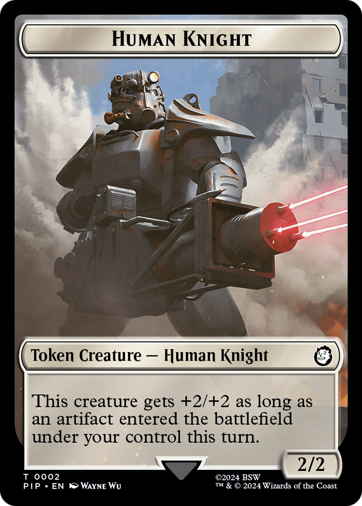 Human Knight // Copy Double-Sided Token [Fallout Tokens] | The Time Vault CA