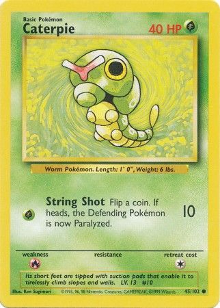 Caterpie (45/102) [Base Set Unlimited] | The Time Vault CA