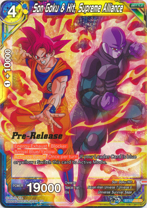 Son Goku & Hit, Supreme Alliance (BT10-145) [Rise of the Unison Warrior Prerelease Promos] | The Time Vault CA