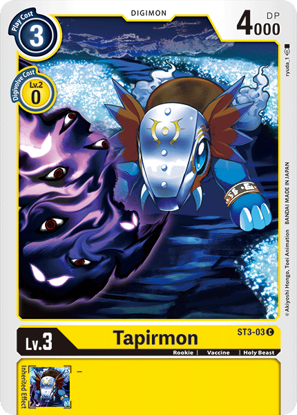 Tapirmon [ST3-03] [Starter Deck: Heaven's Yellow] | The Time Vault CA