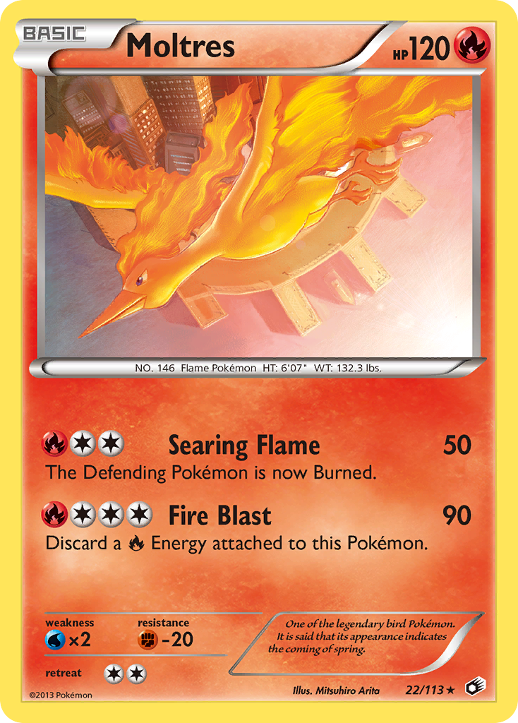 Moltres (22/113) [Black & White: Legendary Treasures] | The Time Vault CA