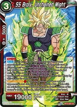 SS Broly, Unchained Might (Uncommon) [BT13-025] | The Time Vault CA