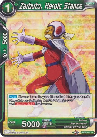 Zarbuto, Heroic Stance (Reprint) (DB2-081) [Battle Evolution Booster] | The Time Vault CA