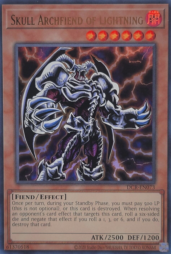Skull Archfiend of Lightning (25th Anniversary) [DCR-EN073] Ultra Rare | The Time Vault CA