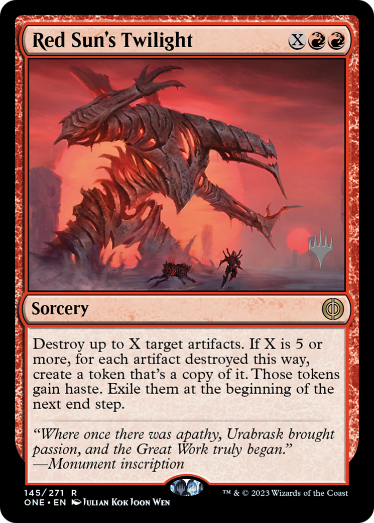 Red Sun's Twilight (Promo Pack) [Phyrexia: All Will Be One Promos] | The Time Vault CA