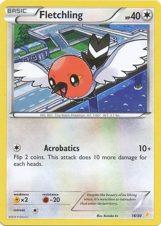 Fletchling (16/30) [XY: Trainer Kit 3 - Pikachu Libre] | The Time Vault CA