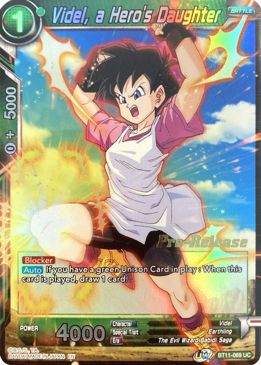 Videl, a Hero's Daughter (BT11-069) [Vermilion Bloodline Prerelease Promos] | The Time Vault CA