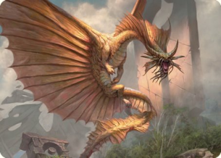 Ancient Gold Dragon Art Card (28) [Commander Legends: Battle for Baldur's Gate Art Series] | The Time Vault CA