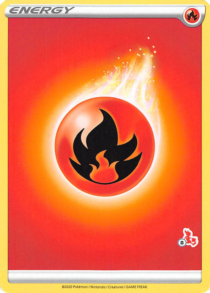 Fire Energy (Cinderace Stamp #8) [Battle Academy 2022] | The Time Vault CA