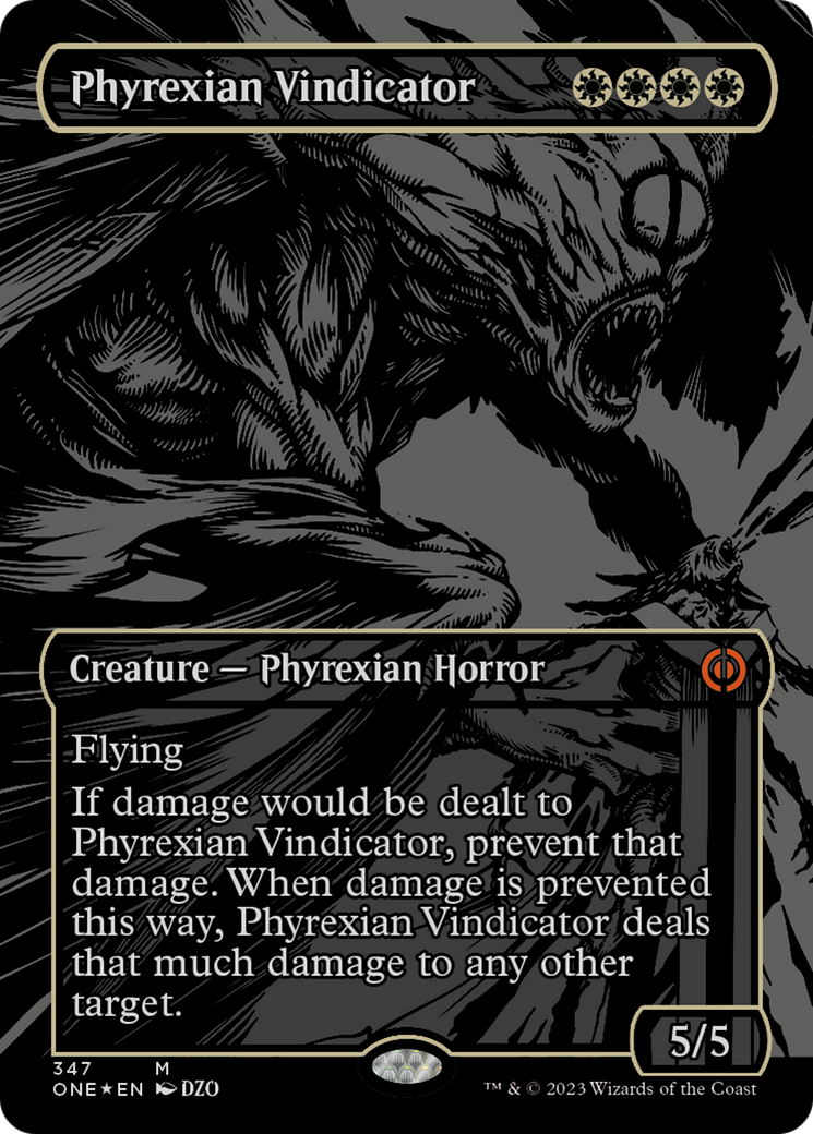 Phyrexian Vindicator (Oil Slick Raised Foil) [Phyrexia: All Will Be One] | The Time Vault CA