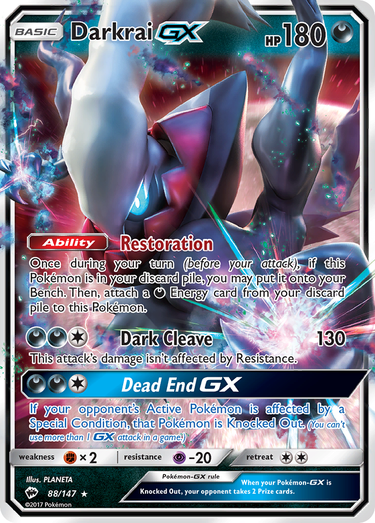 Darkrai GX (88/147) [Sun & Moon: Burning Shadows] | The Time Vault CA