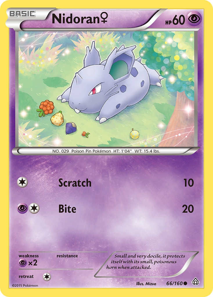 Nidoran (66/160) (Female) [XY: Primal Clash] | The Time Vault CA