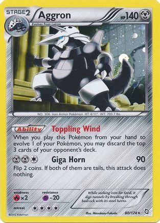 Aggron (80/124) (Cosmos Holo) [Black & White: Dragons Exalted] | The Time Vault CA